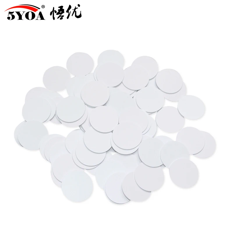 5YOA 5/10PCS 25mm 125Khz RFID Tags EM4305 T5577 Beschreibbare Aufkleber Proximity Karten Wiederbeschreibbare kleber Klebe label Für RFID Kopierer
