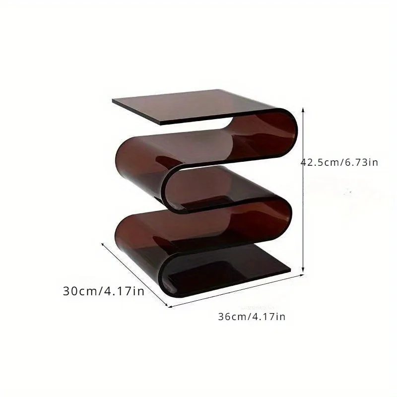 Nordic Transparent Book Shelf Acrylic Personality Side Table Living Room Furniture Home Decor Small Bookshelf Magazine Rack