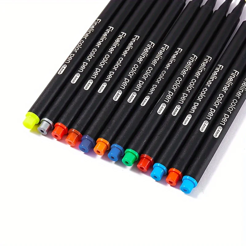 12/24/36/48 ศิลปะสีปากกา Fine Point Markers Fine Tip วาดปากกาปากกา Fineliner สําหรับ Journaling เขียนหมายเหตุ Art Office