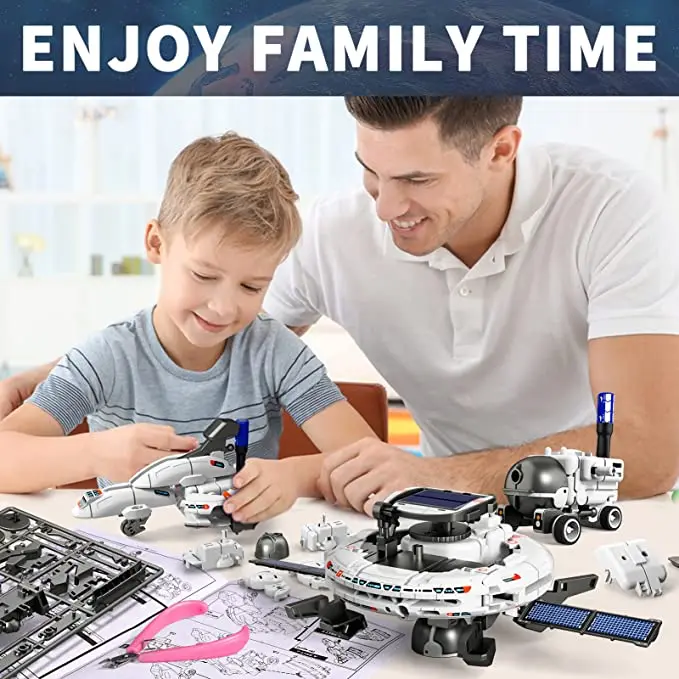 Science Experiment Solar Robot Toy, DIY Building Powered, Learning Tool, Robots Educação, Kit Gadgets Tecnológico para Criança, 6 em 1