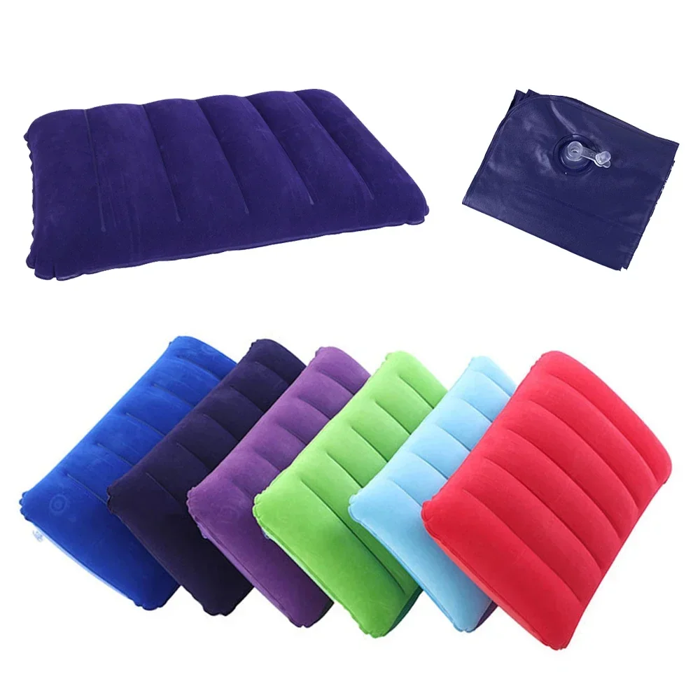 Clearance_47x30cm Air Cushion Pillows Outdoor Camping Sleep Cushion Folding Square lnflatable Pillows Travel Backrest Plane Head