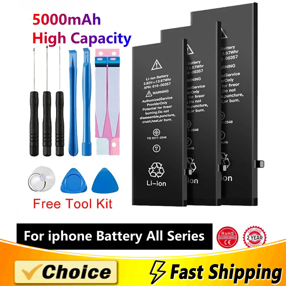Batería Original AAA + de alta calidad para iPhone 6 6S 7 8 Plus X Xs Max XR 11 Pro Max, teléfono móvil con pegatina de herramientas gratis