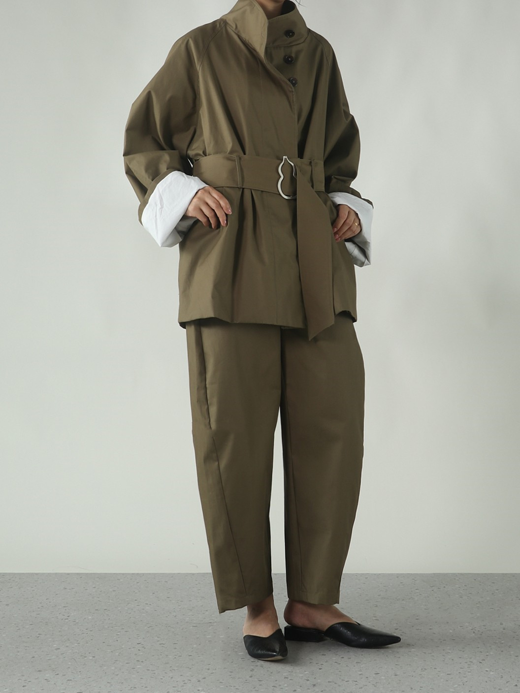 Solide Patchwork Knopf Chic Trench für Frauen Revers Langarm gespleißt Gürtel Temperament Designer Mäntel weibliche neue Set