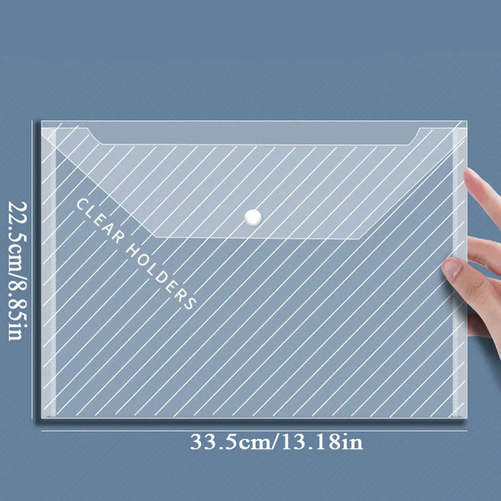 10 個 A4 透明ファイルバッグプラスチックドキュメントファイリング収納袋学生オーガナイザー情報ポケットフォルダー文具