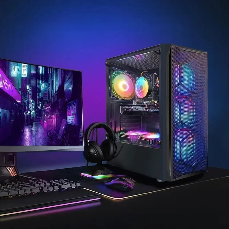 HOME.HOME.PC desktop da gioco, Radeon RX 580 8G GDDR5, Core i7 fino a 3,9G, 16G RAM, SSD 1T