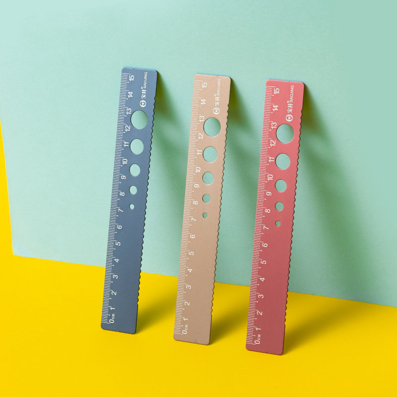 Алюминиевая линейка 15 см/6 дюймов — инструмент для рисования волнистых краев, легкие канцелярские принадлежности для студентов для школы и офиса