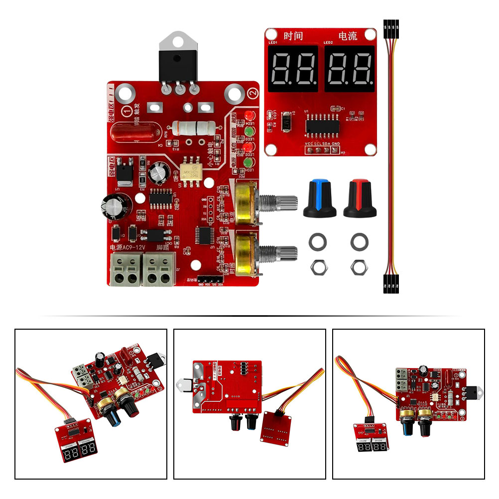 Einstellbare Spot Schweißen Controller Schweißer Bord PCB Schaltung DIY Ausrüstung Panel Zeit Strom Maschine 40A 100A Digital Display