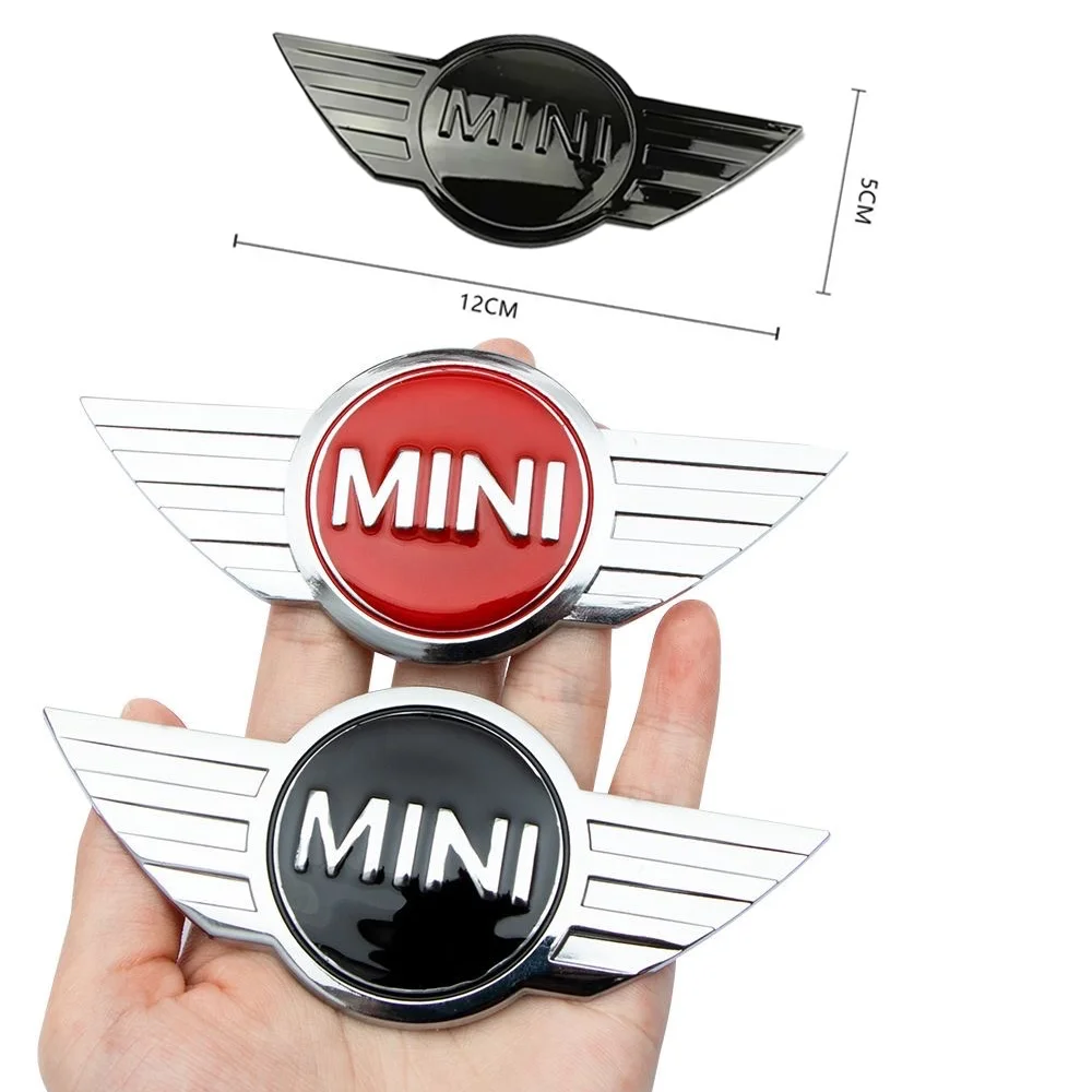 ABS รถด้านหลังด้านหน้าป้ายสัญลักษณ์ตกแต่งสําหรับ BMW MINI COOPER R55 R56 R60 R61 เปลี่ยนโลโก้อุปกรณ์จัดแต่งทรงผม