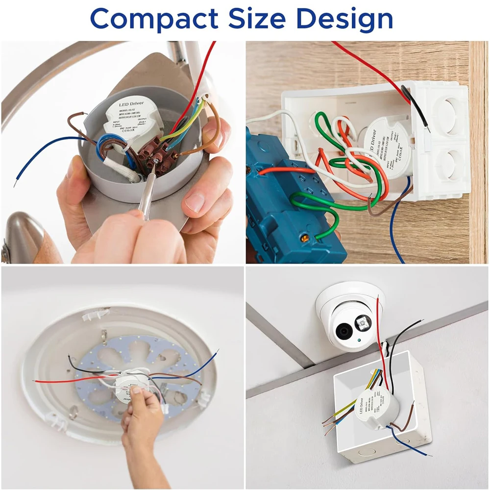 24W 30W 36W Round LED Driver Ultra Slim LED Power Supply Round LED Transformer AC 110V 220V 230V to DC 12V 24V For LED Lamp