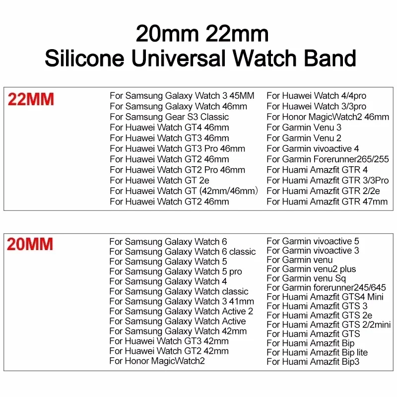 20mm 22mm Soft Silicone Smartwatch Band For Xiaomi Mi Watch 2 Pro/S3/S2/S1 Active Pro Color 2 Straps Replacement Bracelet Correa