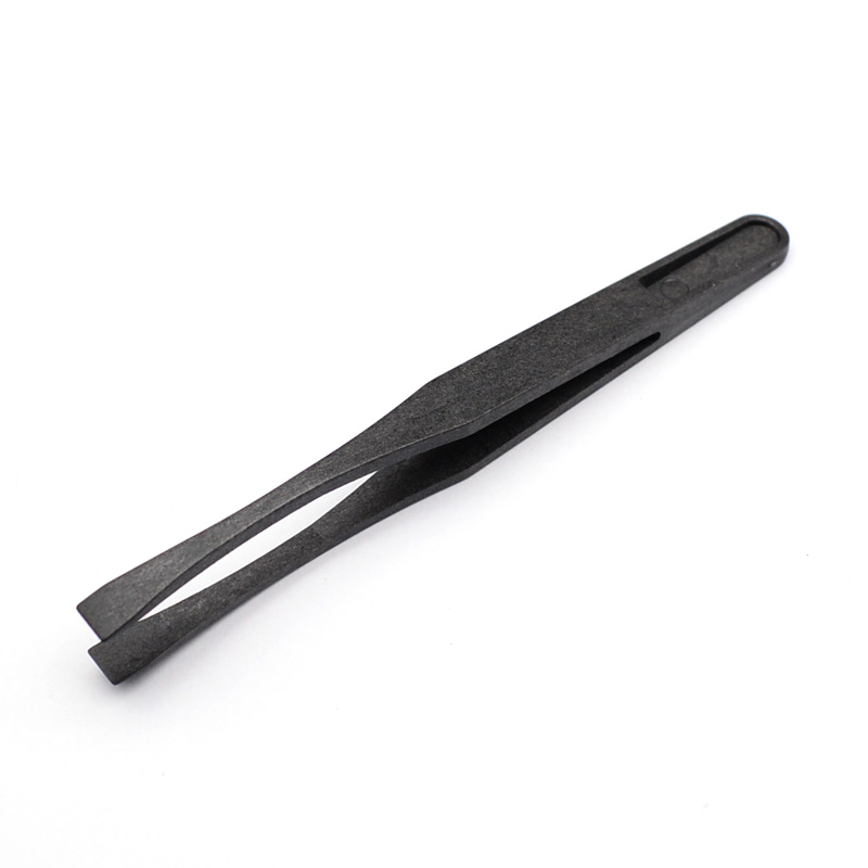 新到着 5 ピース/セットポータブル黒ストレートベンド帯電防止プラスチックピンセット耐熱修復ツール