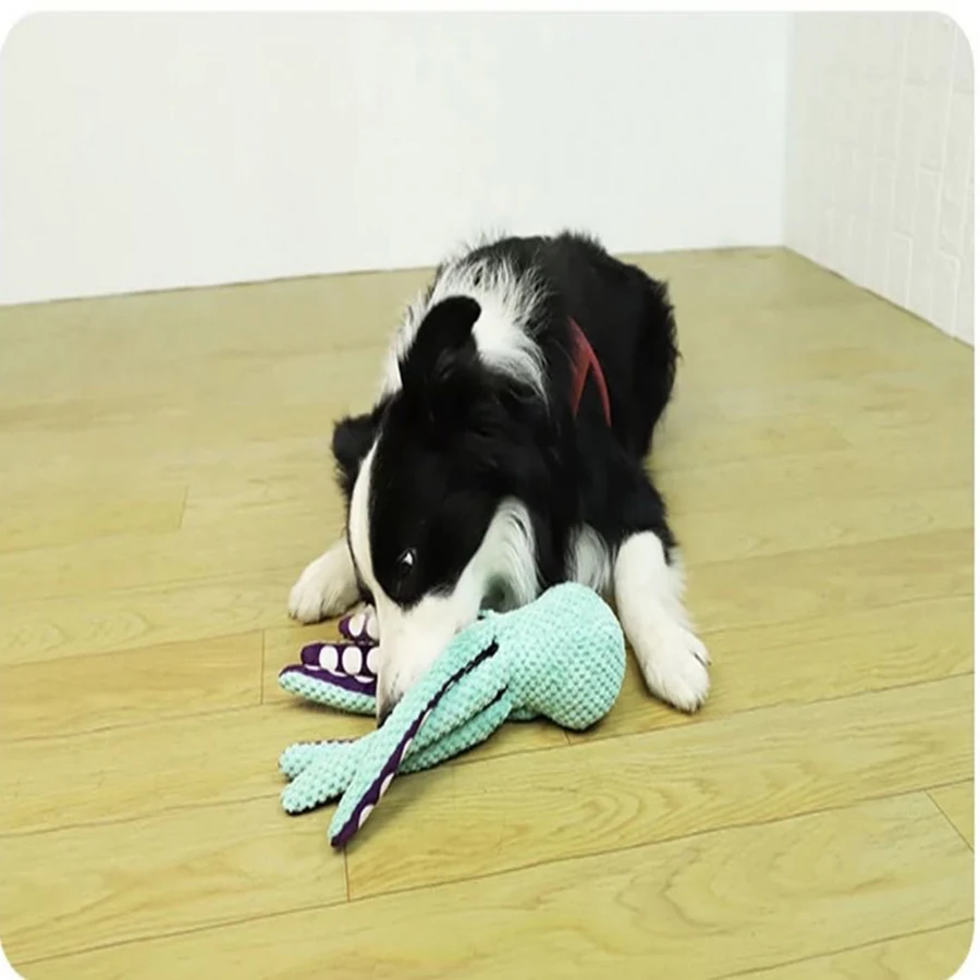 Hond huisdier pluche octopus speelgoed interactief geluid anti-sloop thuis grote en kleine hond verveling metgezel speelgoed