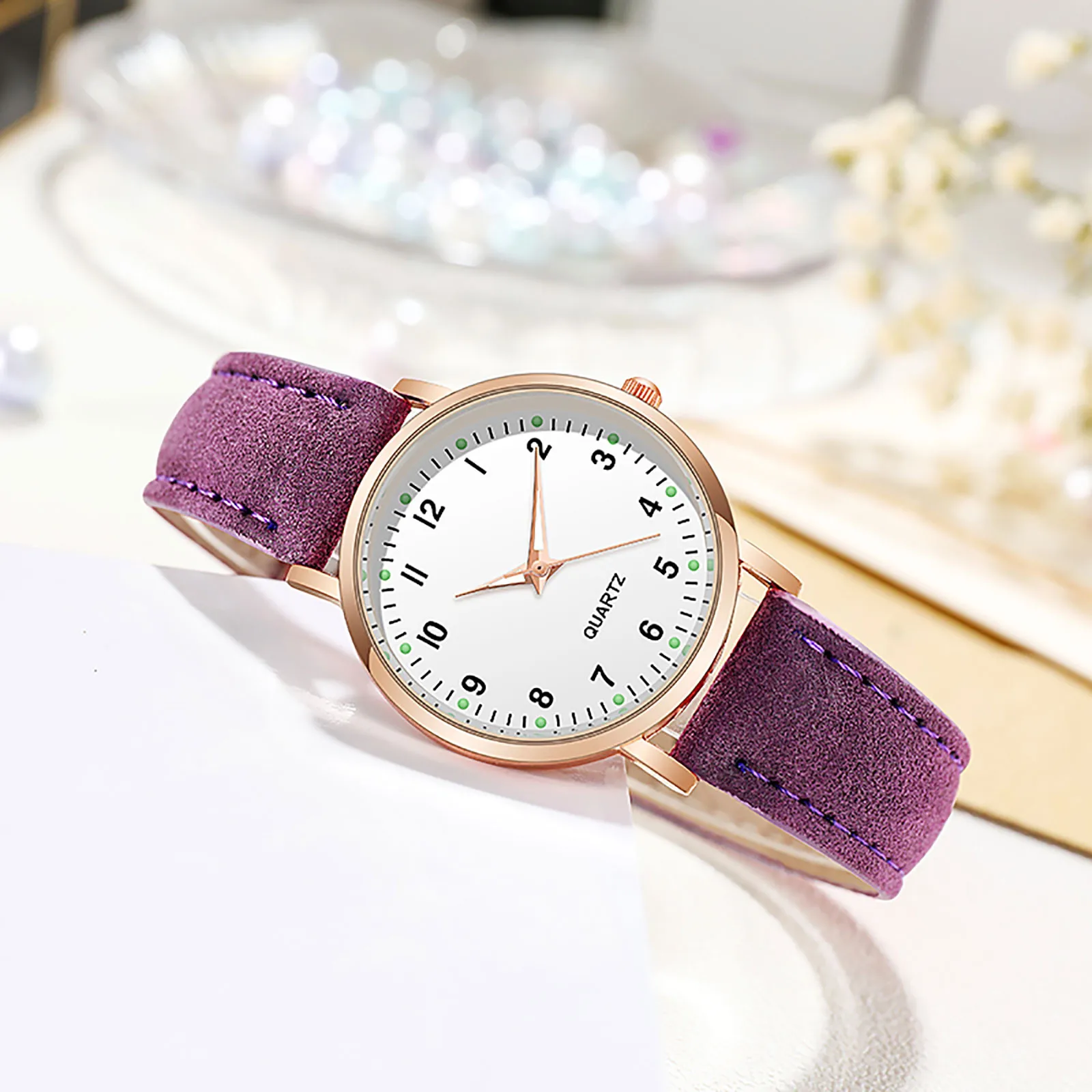 Reloj mujer moda relógio para mulheres cinto de couro relógios senhoras luxo analógico quartzo luminoso relógio de pulso relogio feminino