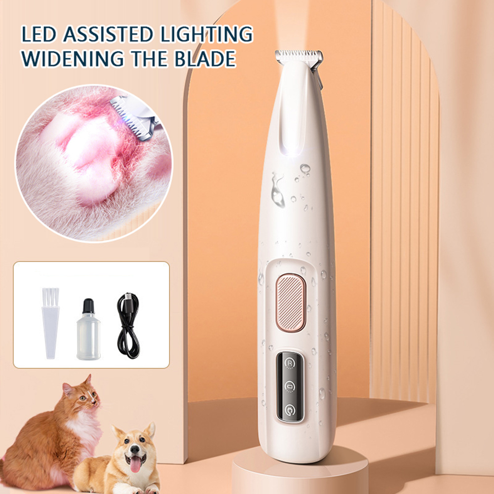 Tragbarer Hundepfotenschneider mit LED-Licht, wiederaufladbarer kabelloser Nagelschleifer, Rasierer für Katzen und andere Haustiere, Nagelpflegewerkzeuge