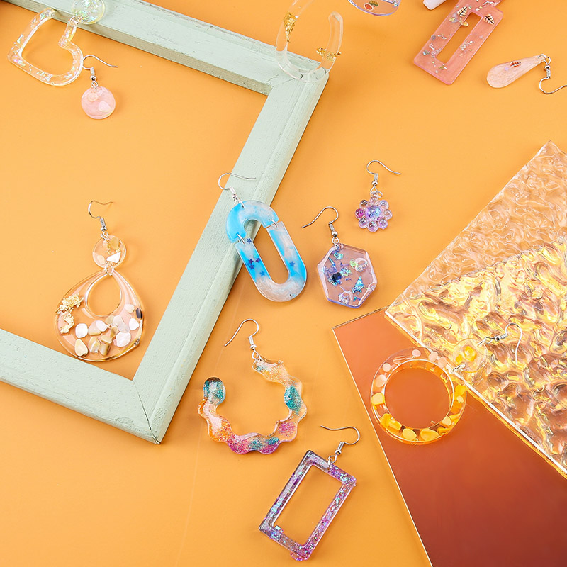 シリコーンイヤリングモールドイヤリング樹脂モールドジュエリー作成鋳造ツールイヤリングフッククラフト DIY チャームペンダントイヤリング作成