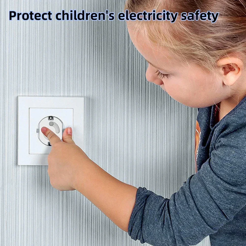 1/10 stücke Steckdose Schutz Baby Kind EU Steckdose Sicherheit Schutz Anti Elektrische Schock Stecker Protector Drehen Abdeckungen