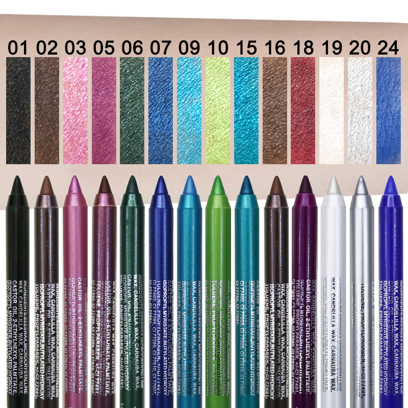 Maquillaje de larga duración, lápiz delineador de ojos que no florece, pigmento resistente al agua, sombra de ojos, delineador de ojos, herramientas de maquillaje de Color a la moda para mujer