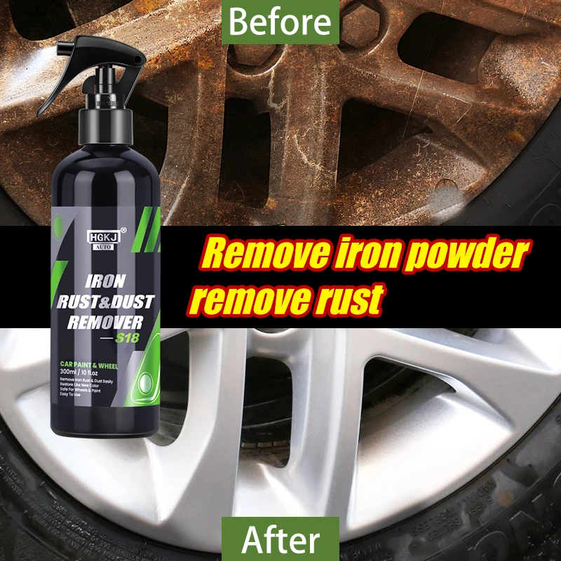 HGKJ สีรถและล้อเหล็กอนุภาคผงทําความสะอาด Super Rust Dust Remover สเปรย์โลหะ Surface Defender Auto Rim Cleaner