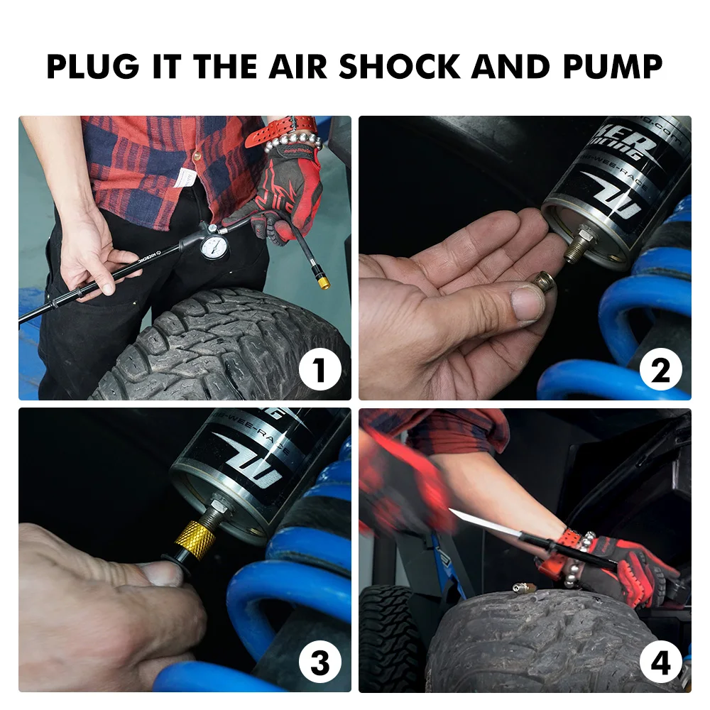 Shock Absorber Nitrogen Needle Set Airbag Filling Joint Tool for KTM Honda Yamaha Polaris RZR Arctic Cat Snowmobile UTV ATV