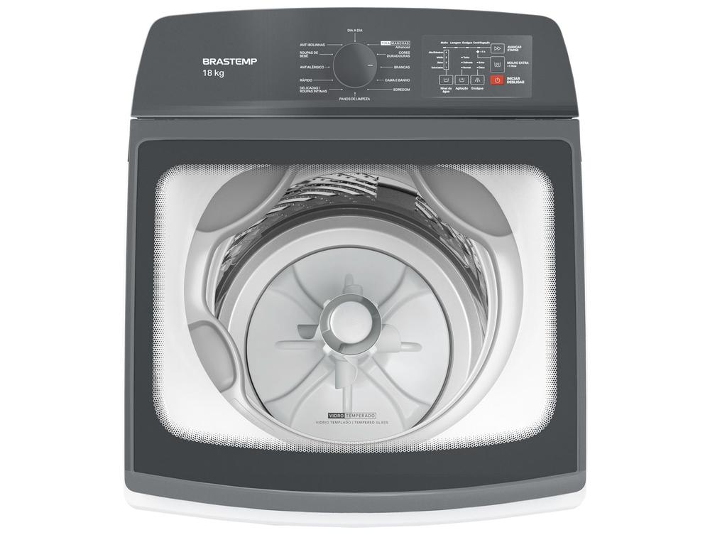 Lavadora de Roupas Brastemp 18kg Cesto Inox 12 Programas de Lavagem Branca BWF18AB - 220V