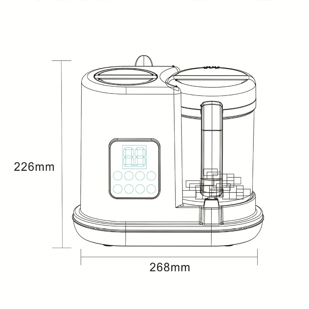Multifunctional Baby Food Maker Supplementary Food Processor All in One Kids Food Mill Steaming Stirring Warming Cooking Machine