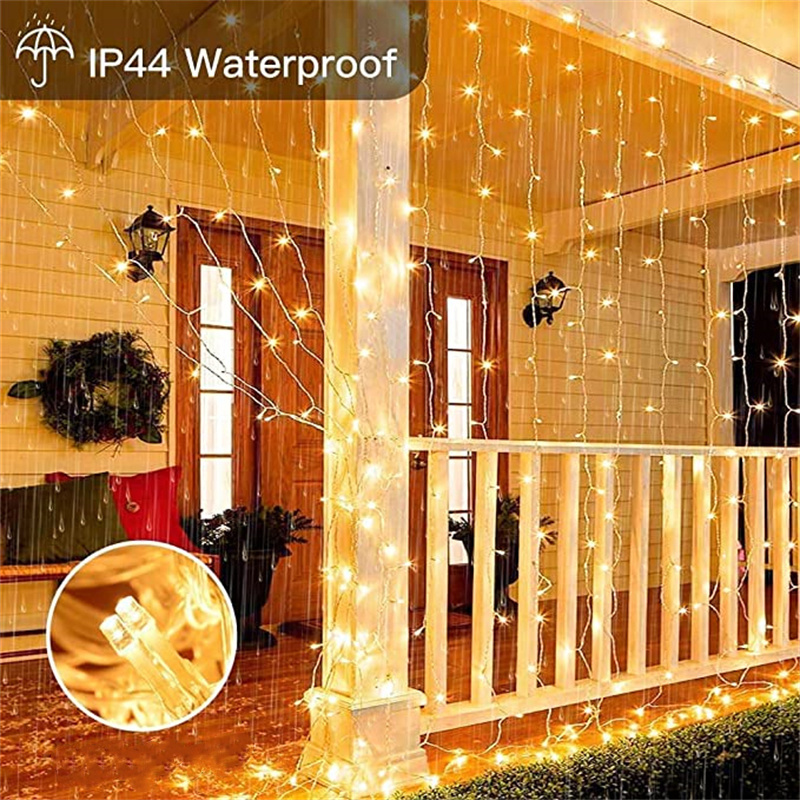 3x3/6x3/9x3m LED Curtain String Lights Christmas Garland Fairy Light Festoon Led Light Wedding Home Bedroom Decoration Lighting