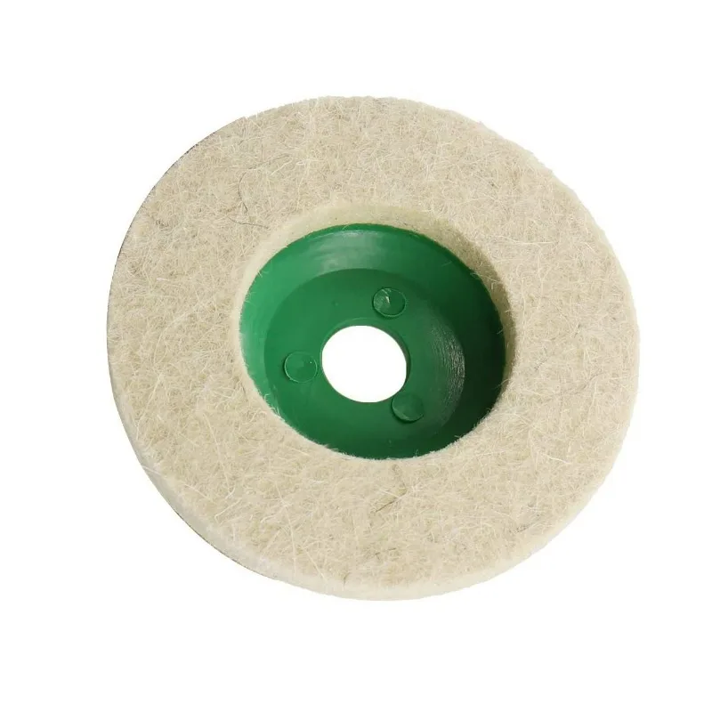 Amoladora angular multiusos, rueda de pulido de lana blanca fina, rueda de fieltro, amoladora angular, rueda de pulido, 1 ud.