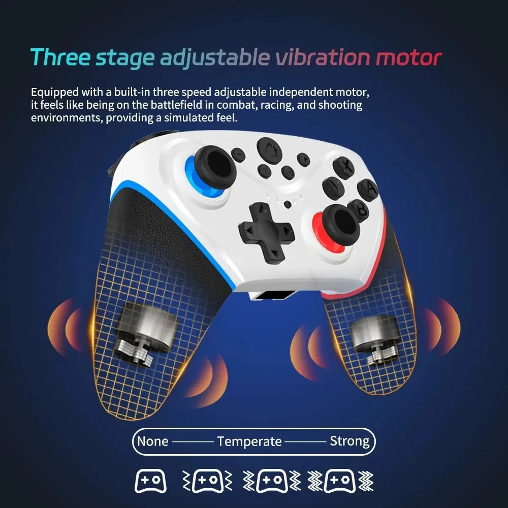 controlador de interruptor sem fio compatível com controles remotos Switch/Lite/OLED suporte multiplataforma com aceleração, função de despertar