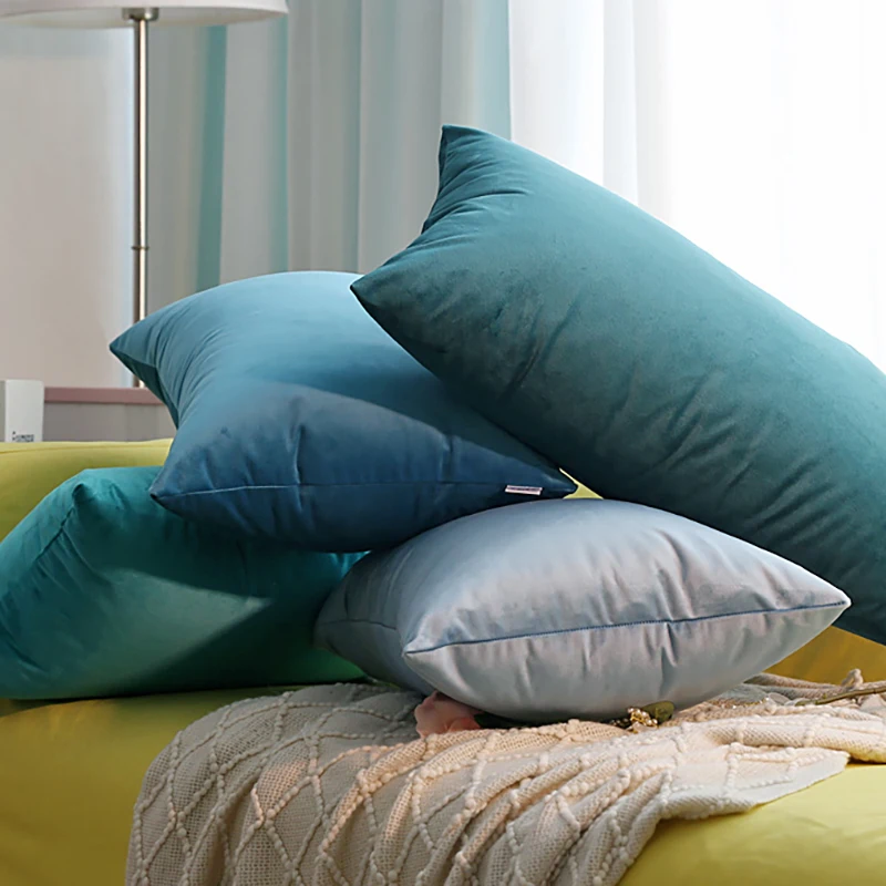 Cores doces 30x50 capa de almofada para sofá sala estar ultra macio veludo fronha quarto decoração casa simples lance fronha