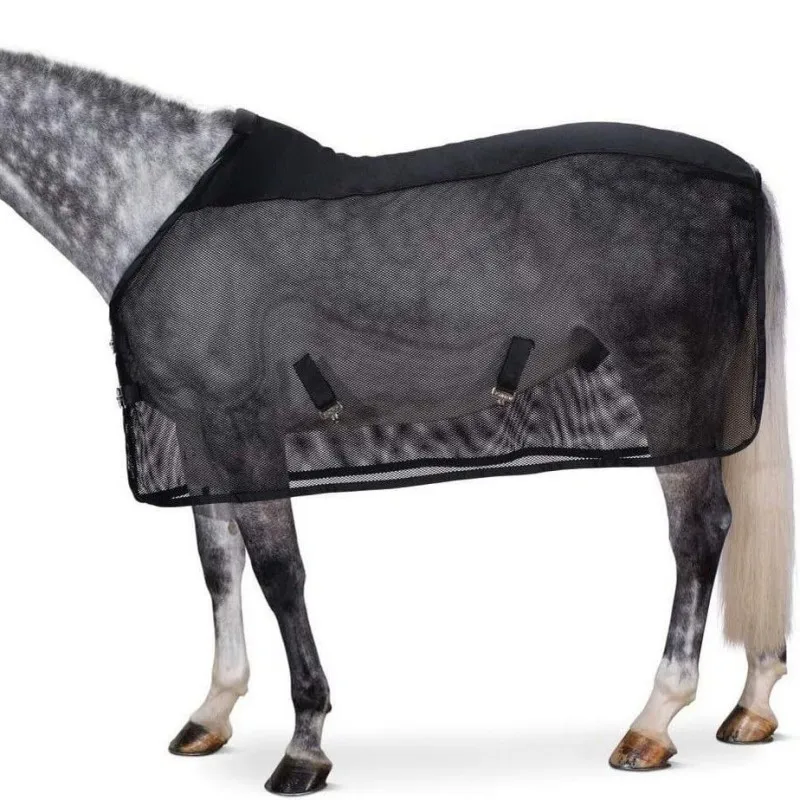 Horse Fly Sheet ระบายอากาศได้และป้องกันรังสียูวีคอทนต่อการฉีกขาด Comfy Mesh Horse Fly Sheet Comfy Equine Summer พร้อมหัวเข็มขัด