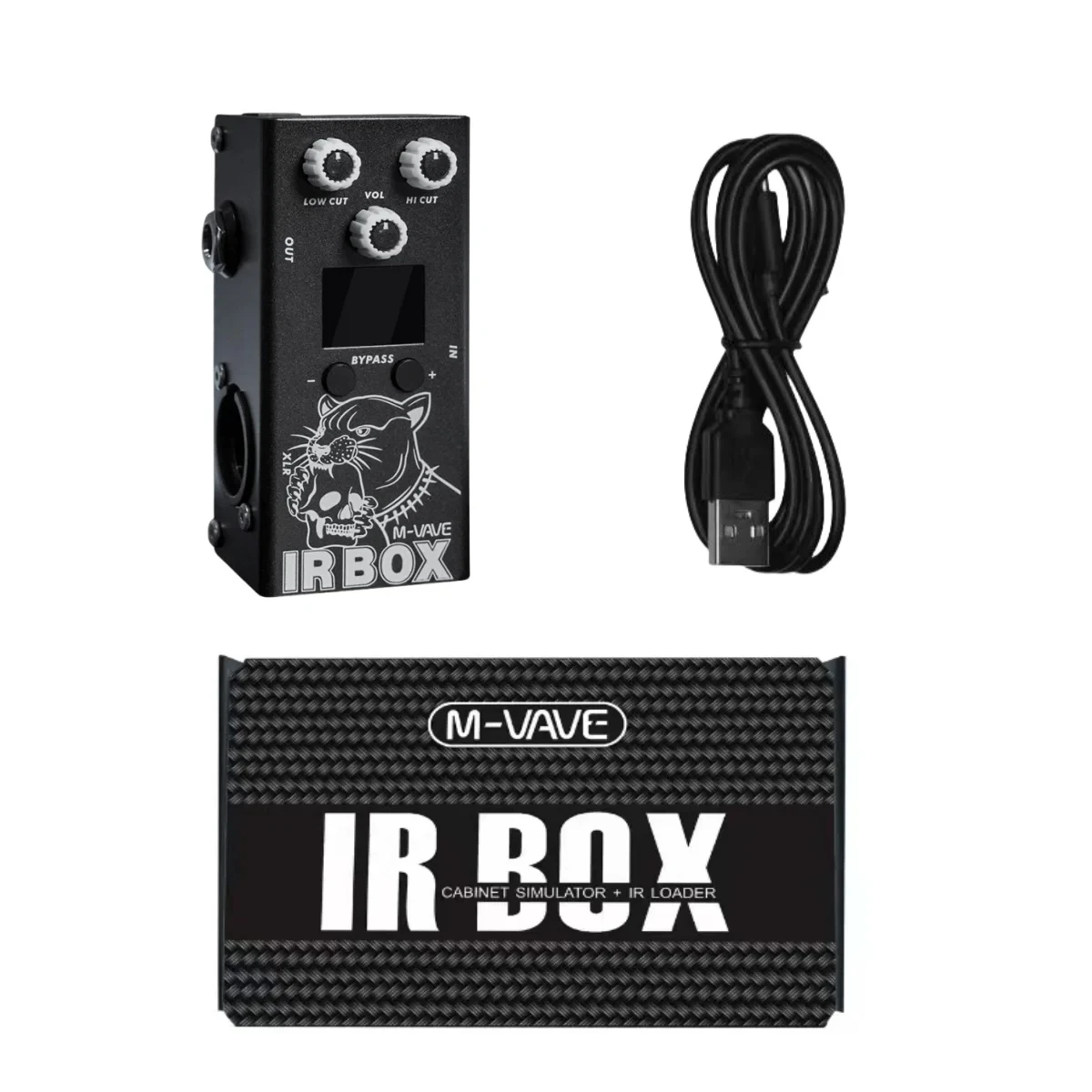 M VAVE IR BOX Pedal de efeitos de guitarra Simulador de gabinete + Carregador IR altamente restaurado Vários caixa de alto-falante clássico Suporte de som APP