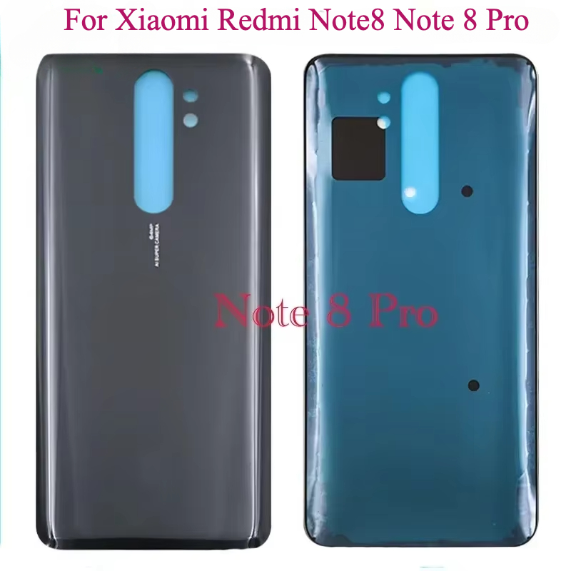 Neue Für Xiaomi Redmi Hinweis 8 Hinweis 8 Pro Batterie Zurück Abdeckung 3D Glas Panel Für Redmi Hinweis 8 hinten Tür Gehäuse Fall Klebstoff Ersetzen