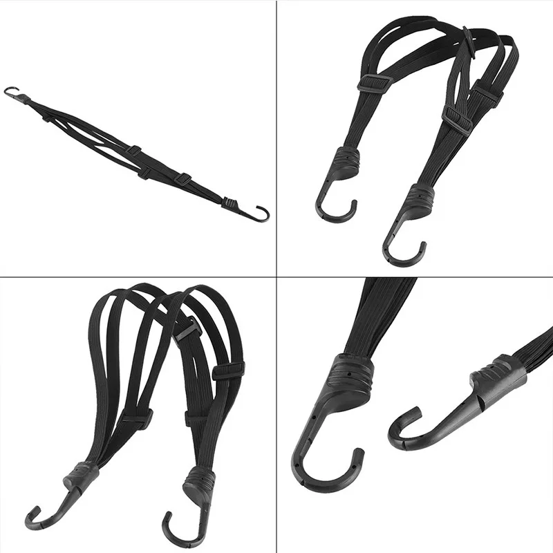 2 pçs 60cm tiras de capacete da motocicleta bagagem retrátil corda elástica cinta fixa moto capacete bagagem net acessórios da motocicleta