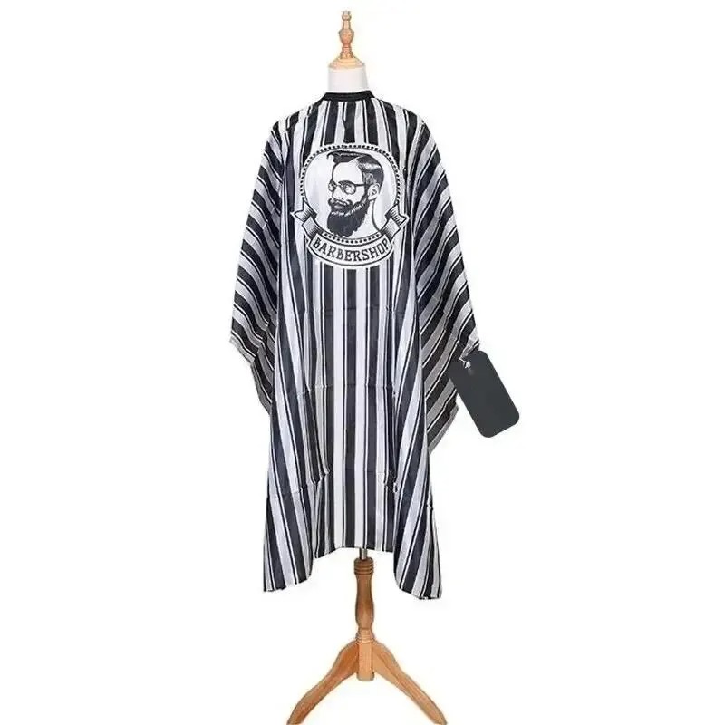 Hairdressing Bibs Retro Stripes Non-Stick ผ้ากันเปื้อนอบผมสบายและ Breathable Hairdressing อุปกรณ์ Hairdressing Bibs
