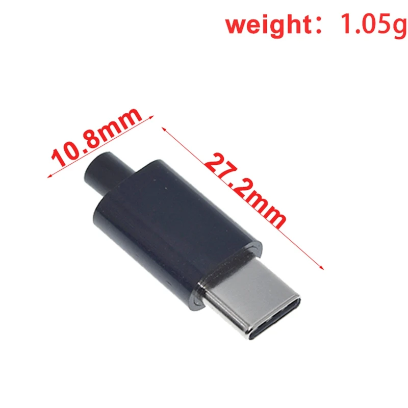 Juego de conectores micro USB tipo C, Conector macho, enchufe trasero, terminales eléctricos, funda de teléfono, 1/5 unidades