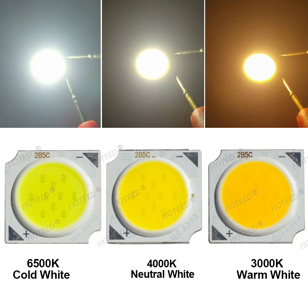 10-50 個 COB LED 3 ワット 5 ワット 7 ワット 10 ワット 12 ワット 15 ワット 18 ワット 30 ワット 36 ワットニュートラルコールドウォームホワイト 13 ミリメートル 20 ミリメートル 28 ミリメートル 1919 チップランプスポットライトダウンライト DIY