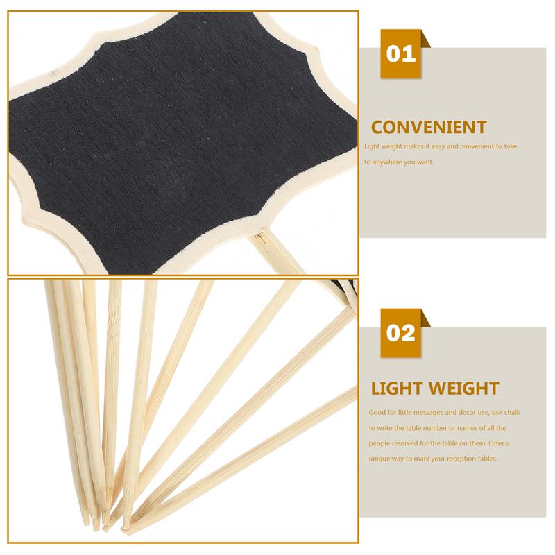 メッセージボード用ミニ黒板黒板、値札、植物タグ、家庭や庭用黒板、10個