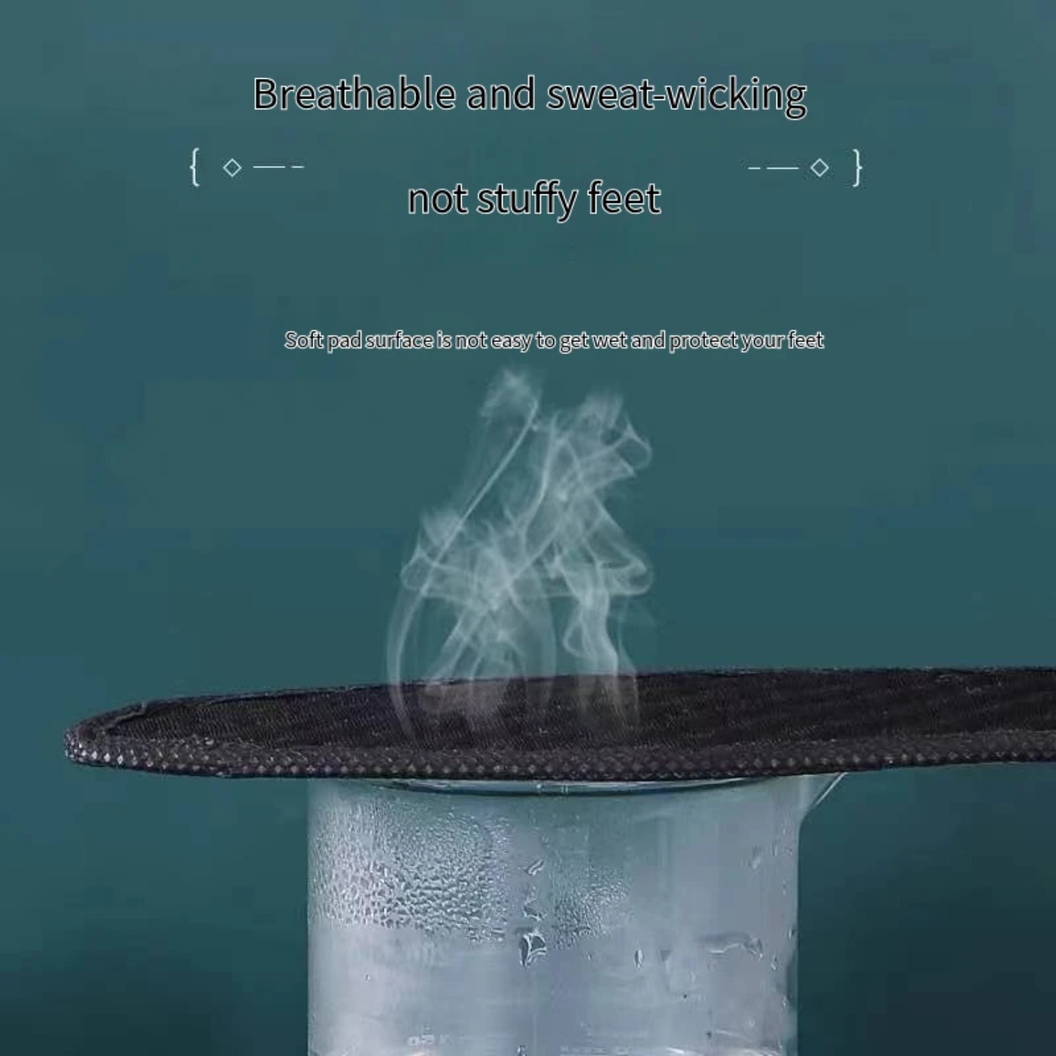 1 Pair Bamboo Charcoal Antibacterial Insoles Plant Deodorant Thick Shock Absorbing for Running Sports