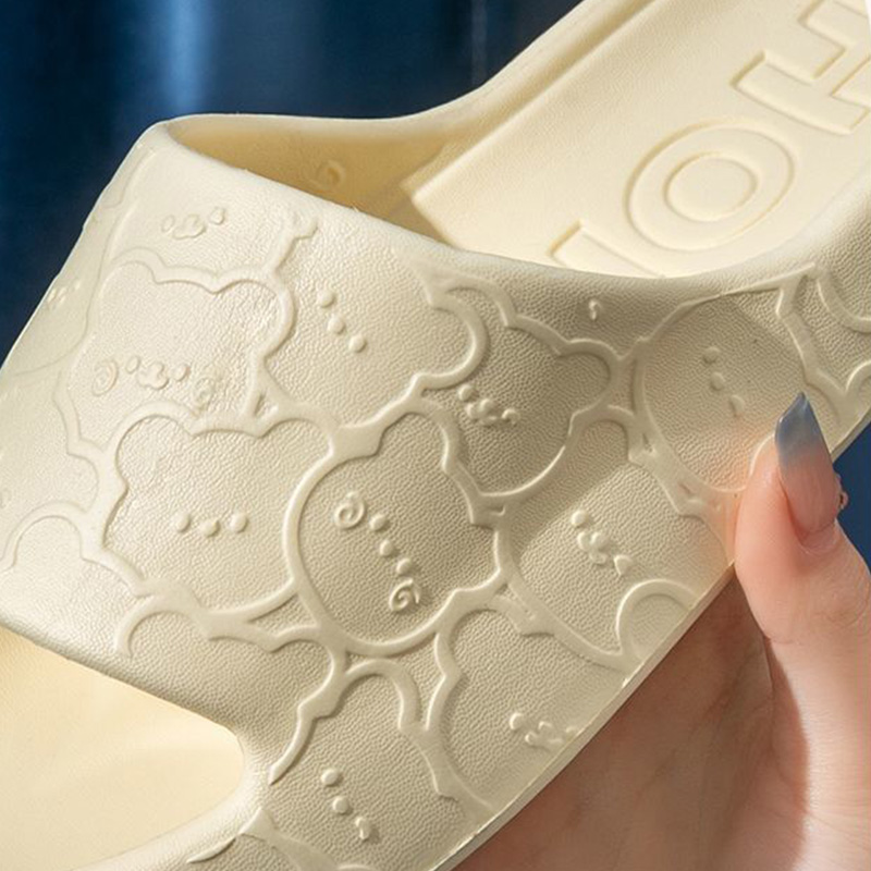 รองเท้าแตะพื้นหนาที่ให้ความรู้สึกเหมือนเหยียบบนอุจจาระของผู้หญิงฤดูร้อนบ้านในร่มห้องน้ำกันลื่นคู่ San