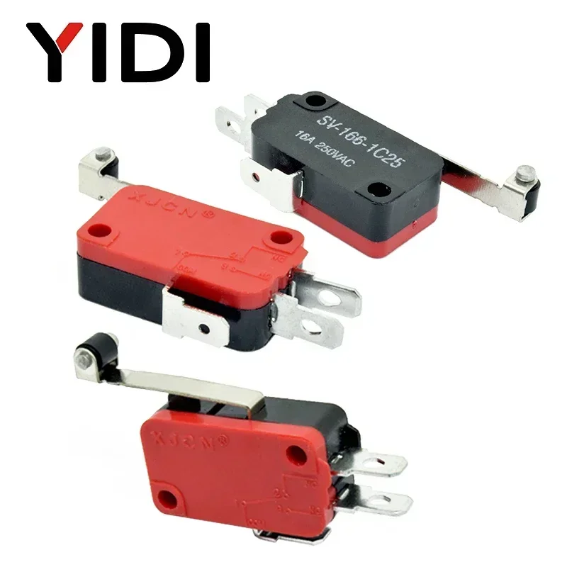 V-15 V-151 V-152 V-153 V-154 V-155 V-156-1C25 Micro Switch 16A 250VAC SPDT Nhất Thời Du Lịch Hạn Chế Công Tắc 1NO1NC Lever Con Lăn
