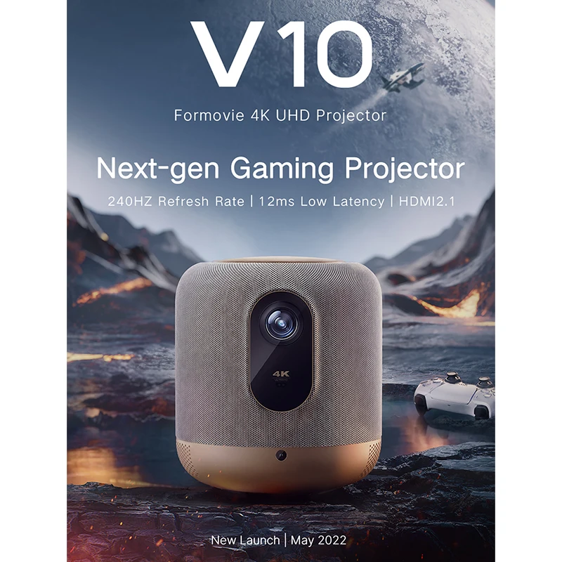 Formovie Fengmi V10 4K Proyector láser MEMC HDR10 2500ANSI lúmenes Cine en casa Sistema de audio Bluetooth portátil Smart Theater