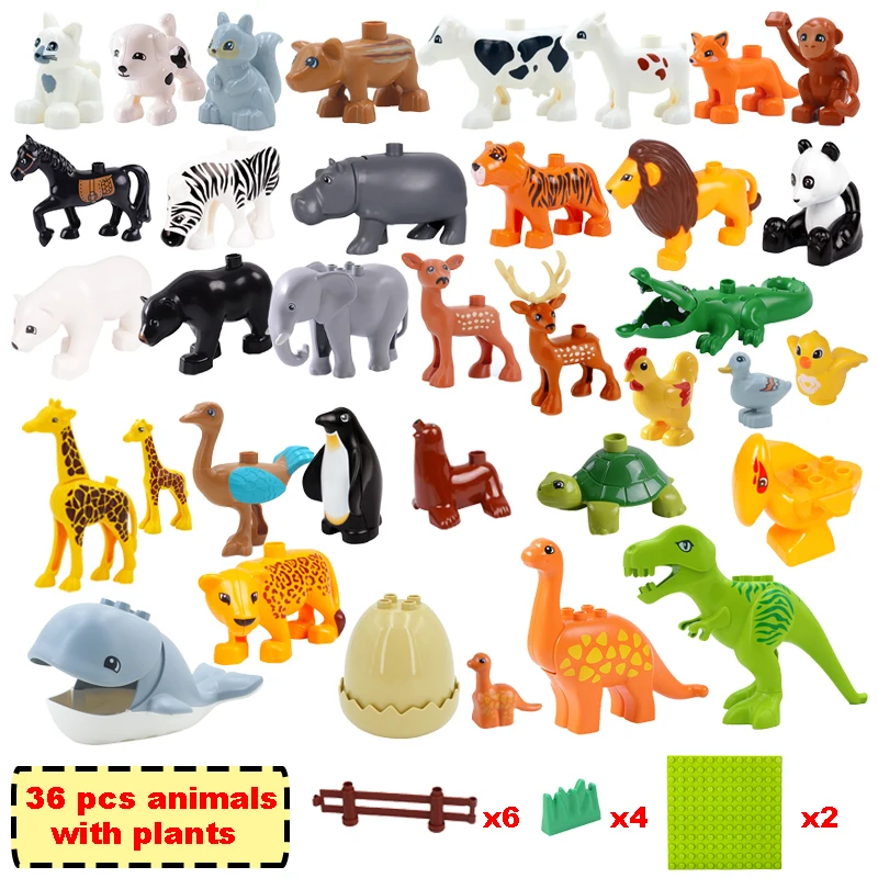 BULK Big Particle Building Block อุปกรณ์เสริมสัตว์บ้าน DIY ประกอบอิฐเด็ก 3-6 ปีของเล่นเพื่อการศึกษาและของขวัญ