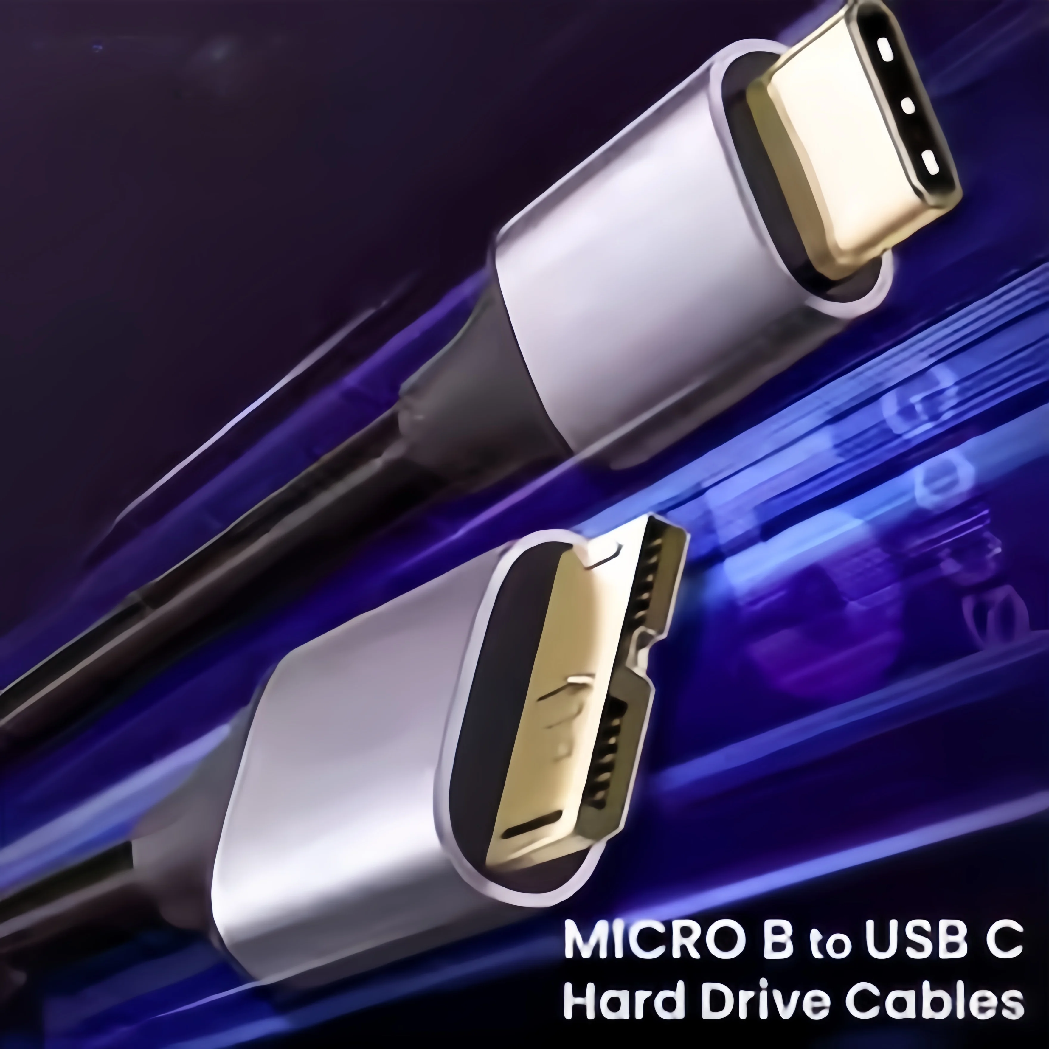 USB-C-auf-Micro-B-Kabel 3.0 (5 Gbit/s), Typ-C-Stecker auf Micro-B-Buchse, für externe Festplatte/SSD (Toshiba, WD, Seagate), MacBook, Laptop