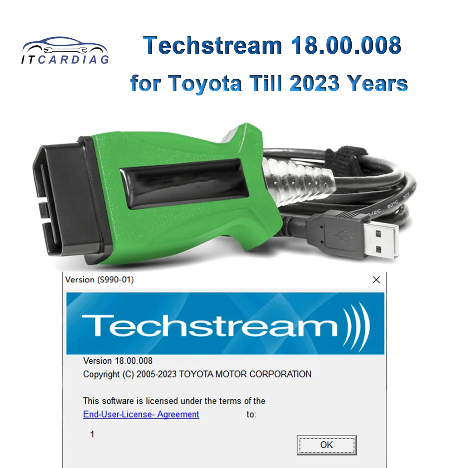 DLC3 Techstream 18.00.008 для TOYOTA 2 TOYOTA2 TIS J2534 Passthru OBD2 OBDII Автомобильный диагностический сканер кабеля 2023 года