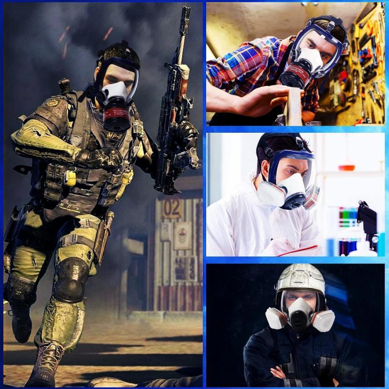 Volgelaatsgasmasker 40 Mm Actieve Koolfilterbus Geschikt Voor Chemische Dampen, Spuitverf, Tactical-Survival