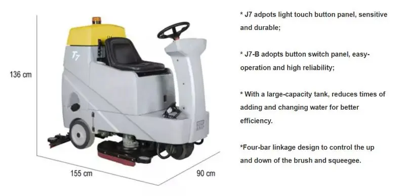 Industrial sweeping machine automatic floor scrubber