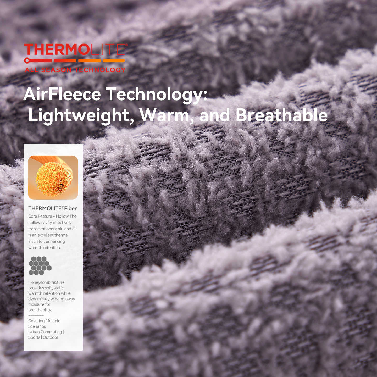 Thermolite® Hooded Sweatshirt: 2025 Winter Lightweight & Warm Hoodie Unisex Solid Color Thickened Hoodie for Autumn and Winter