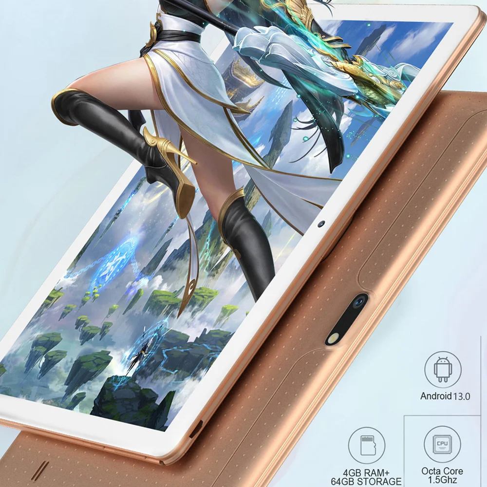 2025 nova versão global 10 Polegada android tablet pc google play 4gb ram 64gb rom octa núcleo 3g chamada telefônica dupla sim wifi comprimidos