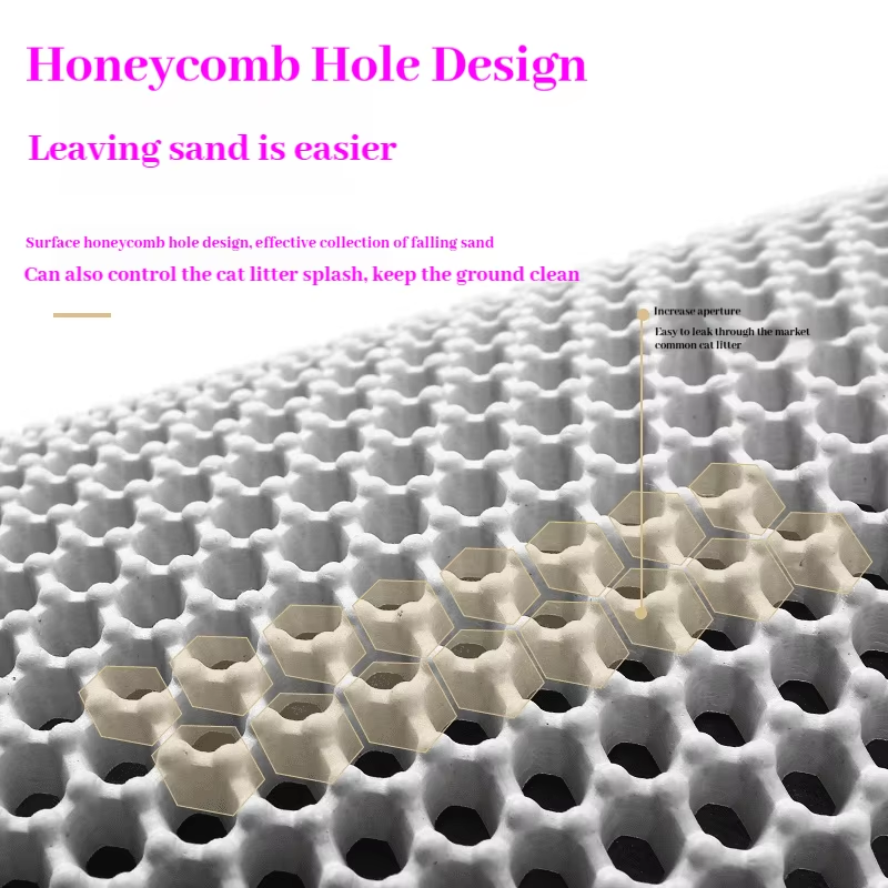 Katzenstreu-Matte, wasserdicht, doppelschichtig, Katzenstreu, zum Einfangen von Haustieren, Katzentoilette, Matte, saubere Unterlage, Produkte für Katzen, Zubehör