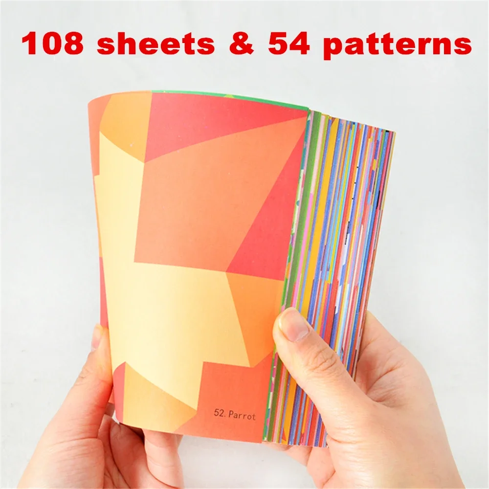 108 Pagina's Montessori Speelgoed Cartoon Dier Origami Papier DIY Kids Craft Speelgoed Handwerk Parper Art Educatief Speelgoed voor Kinderen Gift